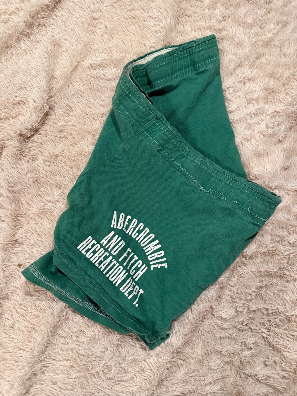 Abercrombie & Fitch Green 1892 Logo Boyshorts Small Y2K Lounge Shorts